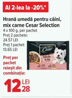 Carrefour Market Hrană umedă pentru câini, mix carne Cesar Selection Ofertă