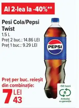 Carrefour Market Pesi Cola/Pepsi Twist Ofertă