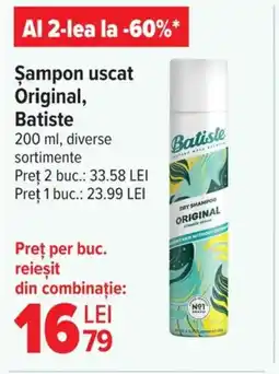 Carrefour Market Şampon uscat Original, Batiste Ofertă