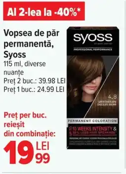 Carrefour Market Vopsea de păr permanentă, Syoss Ofertă