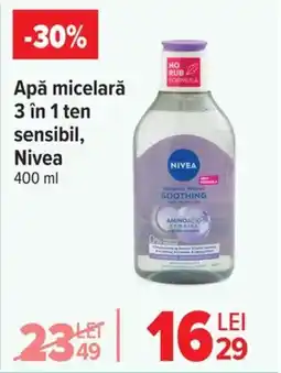 Carrefour Market Apă micelarǎ 3 în 1 ten sensibil, Nivea Ofertă