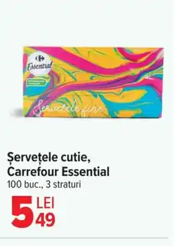 Carrefour Market Şerveţele cutie, Carrefour Essential Ofertă