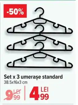 Carrefour Market Set x 3 umeraşe standard Ofertă