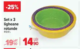 Carrefour Market Set x 3 ligheane rotunde Ofertă