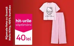 Pepco Pijamale fete cu licenţă Hello Kitty, 100% bumbac Ofertă