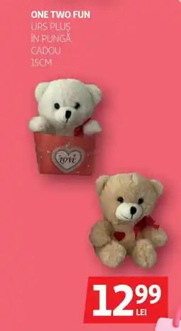 Auchan URS PLUŞ ÎN PUNGĂ CADOU 15CM Ofertă