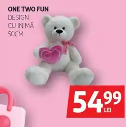 Auchan ONE TWO FUN DESIGN CU INIMĂ 50CM Ofertă