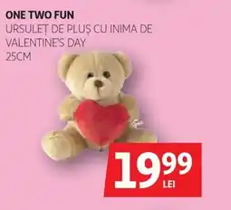 Auchan URSULET DE PLUŞ CU INIMA DE VALENTINE'S DAY 25CM Ofertă