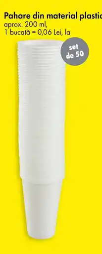 TEDI Pahare din material plastic Ofertă