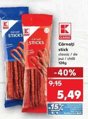 Kaufland Cârnați stick Ofertă