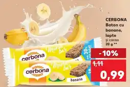Kaufland CERBONA Baton cu banane, lapte și cacao Ofertă