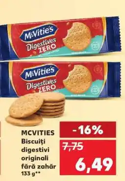 Kaufland MCVITIES Biscuiți digestivi originali fără zahăr 133 g Ofertă