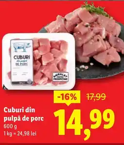 Lidl Cuburi din pulpă de porc Ofertă