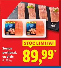 Lidl Somon porţionat, cu piele Ofertă