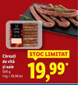 Lidl Cârnaţi de vitǎ şi oaie Ofertă