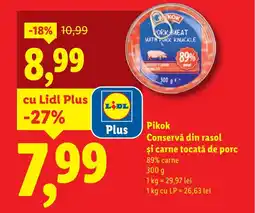 Lidl Pikok Conservă din rasol şi carne tocată de porc Ofertă