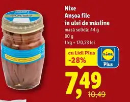 Lidl Nixe Ansoa file în ulei de măsline Ofertă