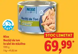 Lidl NIXE Bucăți de Ton in ulei de masline Ofertă