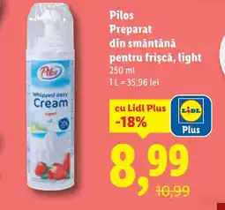 Lidl Pilos Preparat din smântână pentru frişcă, light Ofertă