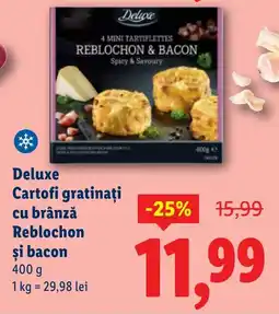 Lidl Deluxe Cartofi gratinați cu brânză Reblochon şi bacon Ofertă