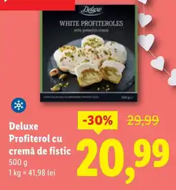 Lidl Deluxe Profiterol cu cremă de fistic Ofertă