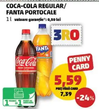 Penny COCA-COLA regular, FANTA portocale Ofertă