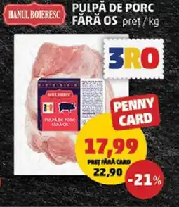 Penny Pulpă de porc fără os Ofertă