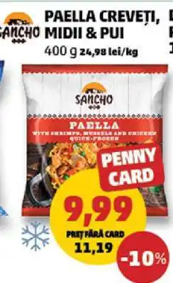 Penny PAELLA CREVEȚI, MIDII & PUI Ofertă