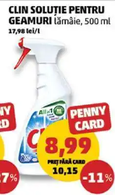 Penny CLIN SOLUTIE PENTRU GEAMURI LĂMÂIE 500 ml Ofertă