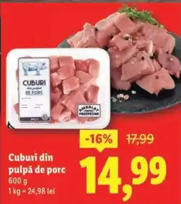 Lidl Cuburi din pulpă de porc Ofertă