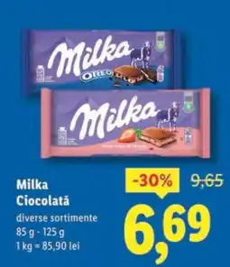 Lidl MILKA CIOCOLATĂ Ofertă