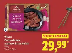 Lidl Vitasia Coaste de porc marinate în sos Hoisin Ofertă