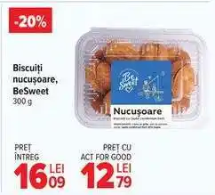 Carrefour Biscuiți nucșoare, BeSweet 300 g Ofertă
