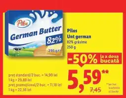 Lidl Pilos Unt german Ofertă