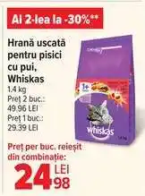 Carrefour Hrană uscată pentru pisici cu pui Whiskas Ofertă