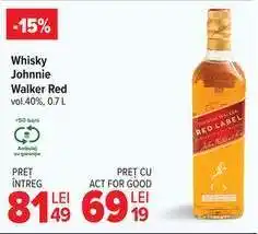 Carrefour Whisky Johnnie Walker Red Ofertă