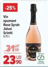 Carrefour Vin spumant Rose Syrah Jidvei Scintti Ofertă