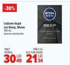 Carrefour Loțiune după ras Deep, Nivea Ofertă