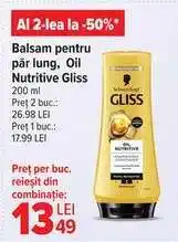 Carrefour Balsam pentru păr lung Oil Nutritive Gliss Ofertă