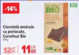 Carrefour Ciocolată amăruie cu portocale, Carrefour Bio Ofertă