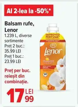 Carrefour Balsam rufe Lenor Ofertă