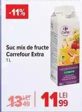 Carrefour Suc mix de fructe Carrefour Extra 1L Ofertă