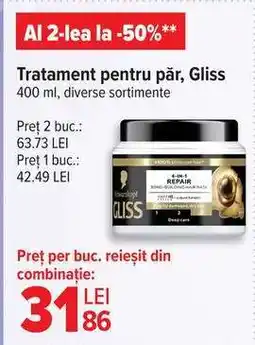 Carrefour Tratament pentru păr, Gliss Ofertă