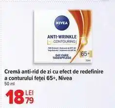 Carrefour Cremă anti-rid de zi cu efect de redefinire a conturului feței 65+, Nivea Ofertă