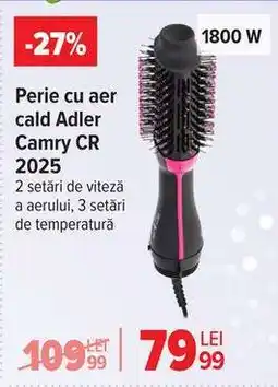 Carrefour Perie cu aer cald Adler Camry CR 2025 Ofertă