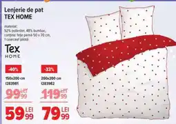 Carrefour Lenjerie de pat TEX HOME Ofertă