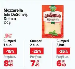 Carrefour Mozzarella felii DeSenviș Delaco Ofertă