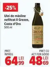 Carrefour Ulei de măsline nefiltrat Il Grezzo, Costa d'Oro Ofertă