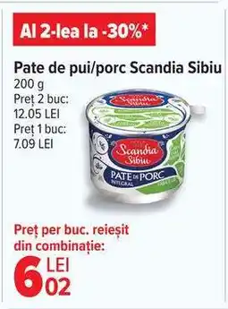 Carrefour Pate de pui/porc Scandia Sibiu Ofertă