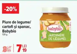 Carrefour Piure de legume/cartofi și spanac BabyBio Ofertă
